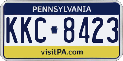 PA license plate KKC8423
