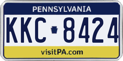 PA license plate KKC8424
