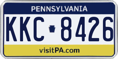 PA license plate KKC8426