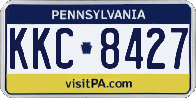PA license plate KKC8427