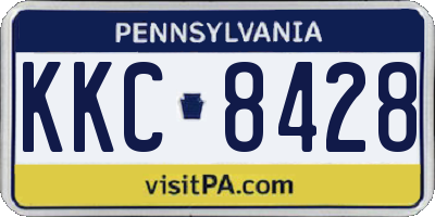 PA license plate KKC8428
