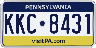 PA license plate KKC8431