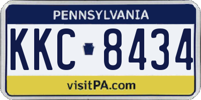 PA license plate KKC8434