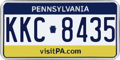 PA license plate KKC8435