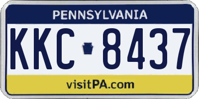 PA license plate KKC8437