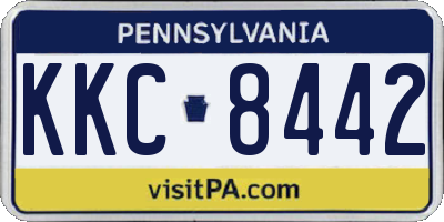 PA license plate KKC8442