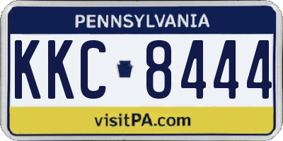 PA license plate KKC8444