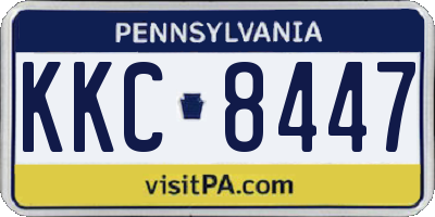 PA license plate KKC8447
