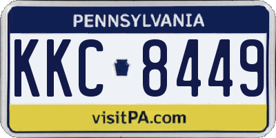 PA license plate KKC8449