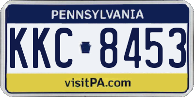 PA license plate KKC8453