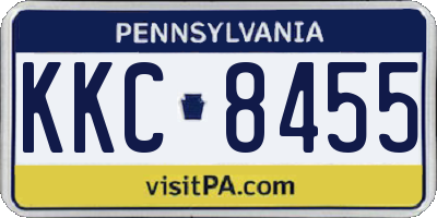 PA license plate KKC8455