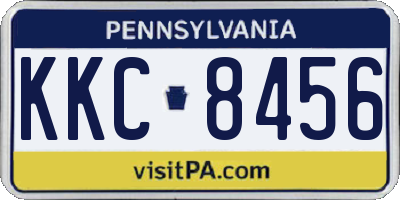 PA license plate KKC8456