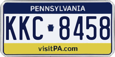 PA license plate KKC8458