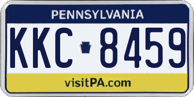 PA license plate KKC8459