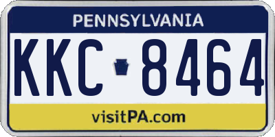 PA license plate KKC8464