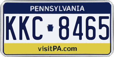 PA license plate KKC8465
