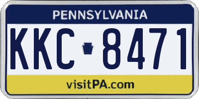 PA license plate KKC8471
