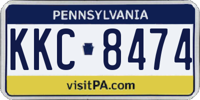 PA license plate KKC8474