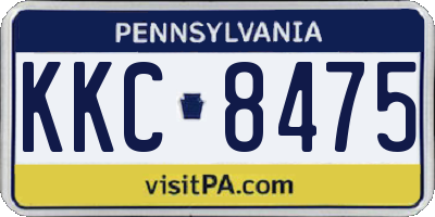 PA license plate KKC8475
