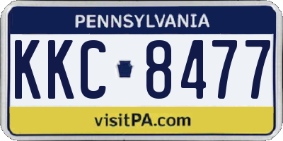 PA license plate KKC8477
