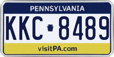 PA license plate KKC8489