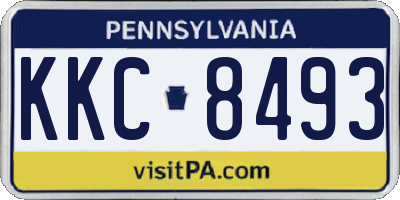 PA license plate KKC8493