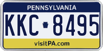 PA license plate KKC8495