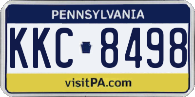 PA license plate KKC8498