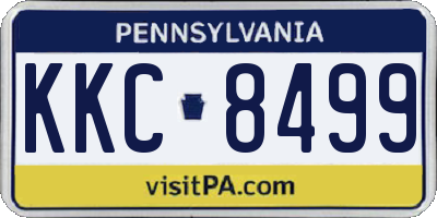 PA license plate KKC8499