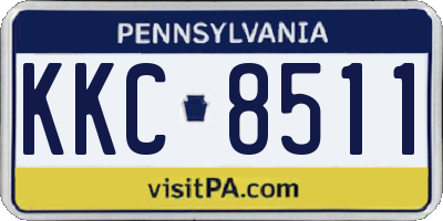PA license plate KKC8511