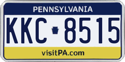 PA license plate KKC8515