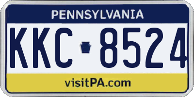 PA license plate KKC8524