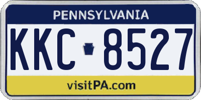 PA license plate KKC8527