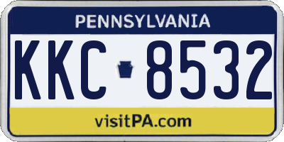 PA license plate KKC8532