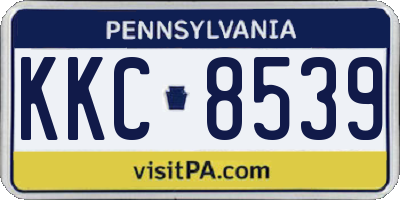 PA license plate KKC8539