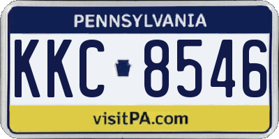 PA license plate KKC8546
