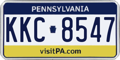 PA license plate KKC8547