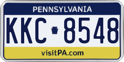 PA license plate KKC8548