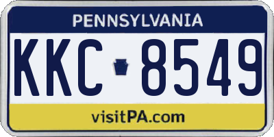 PA license plate KKC8549