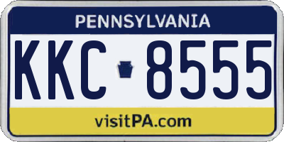 PA license plate KKC8555