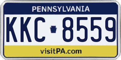 PA license plate KKC8559