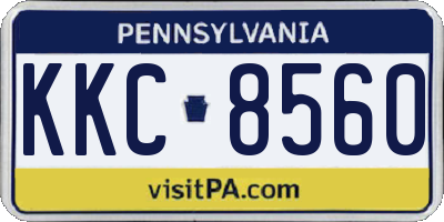 PA license plate KKC8560