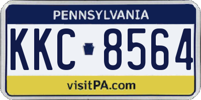 PA license plate KKC8564