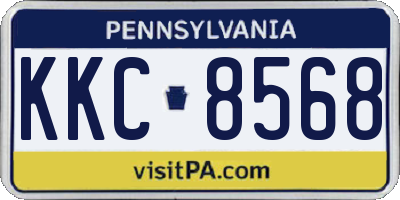 PA license plate KKC8568