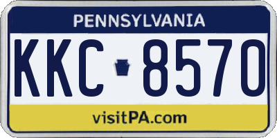 PA license plate KKC8570