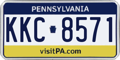 PA license plate KKC8571