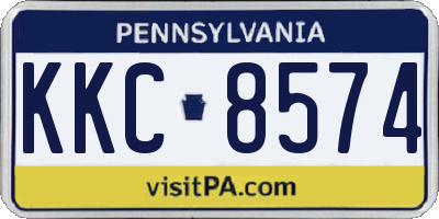 PA license plate KKC8574