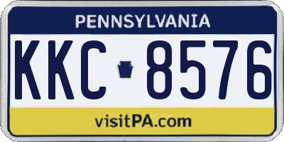 PA license plate KKC8576