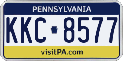 PA license plate KKC8577