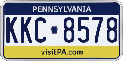 PA license plate KKC8578